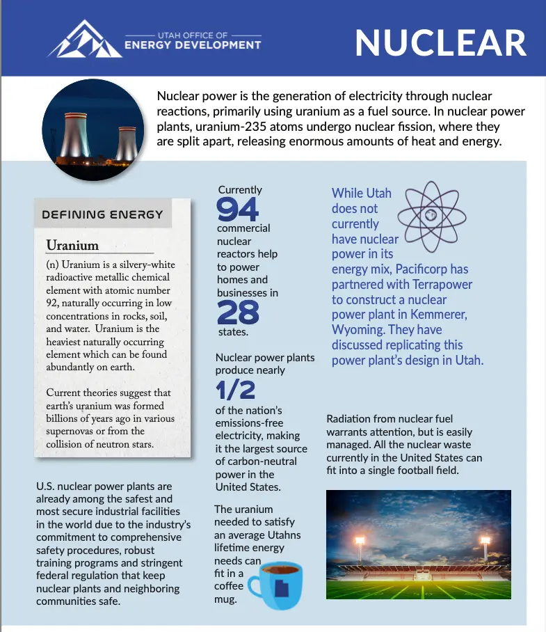 Preview of Nuclear fact infographic